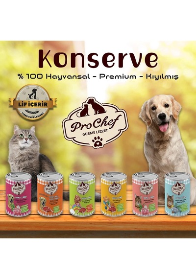 16 Adet Yetişkin Dana Etli Kıyılmış Köpek Maması 415 Gr Pro Chef Konserve Yaş Mama