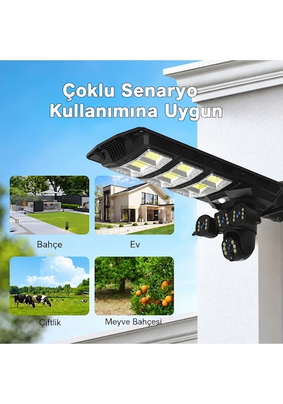 KMT-SO Sim Kartı İle Çalışan Güneş Enerjili Güvenlik Kamerası 4g/wi-fi, Gece Görüşlü Dış Mekan Kamera