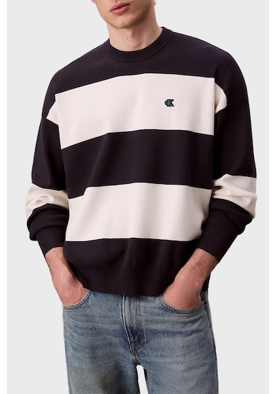 Calvin Klein Erkek Kazak Lv04rc304g Chw Lacivert-beyaz Lacivert-beyaz