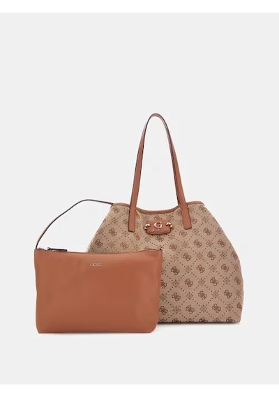 Guess Neda Large Tote Kadın Omuz Çantası Hwjp9654240 Kahverengi