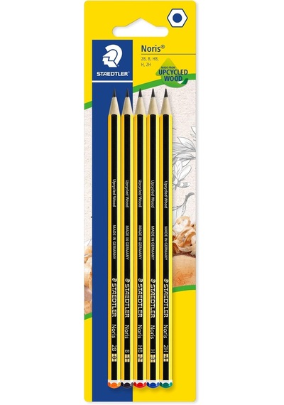 120s Bk5d Noris Kurşun Kalem 5'li Blister 2b, B, Hb, H, 2h Çok Renkli