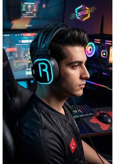 E-sport Uyumlu 7.1 Siyah Rgb Profosyonel Mikrofonlu Kablolu Gaming Kulaklık Rb403