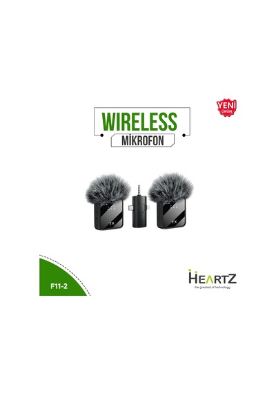 Wireless Microphone Kablosuz Yaka Mikrofonu Video Youtube Tiktok Canlı Yayın Stüdyo Mikrofon F