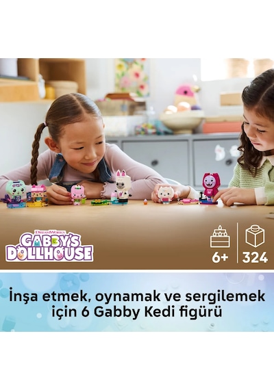 LEGO® Gabby’s Dollhouse Gabby’nin Parçalarla İnşa Edilen Kedi Arkadaşları 11215 - 6 Yaş ve Üzeri için Oyuncak Yapım Seti (324P)