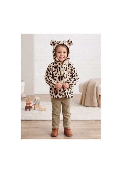 Deniva Kids Kız Çocuk Leopar Desenli Kulaklı Kapüşonlu Düğmeli Yumuşak Wellsoft Peluş Mont & Hırka Bej Deniva Kids Kız Çocuk Leopar Desenli Kulaklı Kapüşonlu Düğmeli Yumuşak Wellsoft Peluş Mont & Hırka Bej