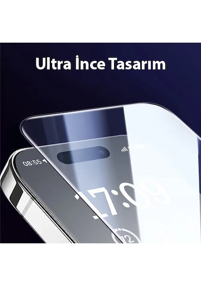 Baseus Schott Apple iPhone 15 Pro Max Uyumlu Hd Ful Koruma Cam Ekran Koruyucu