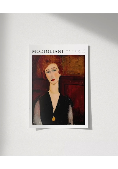 Çerçevesiz Poster Modigliani Bir Kadının Portresi