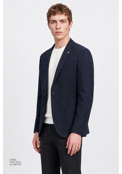 Altınyıldız Classıcs 360 Erkek Lacı Yünlü Slim Fit Dar Kesim Mono Yaka Torba Cepli Blazer Ceket