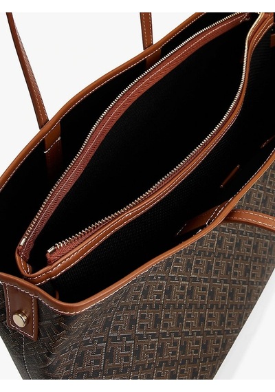 Tommy Hilfiger Kadın Th Monoplay Tote Çanta Kahverengi