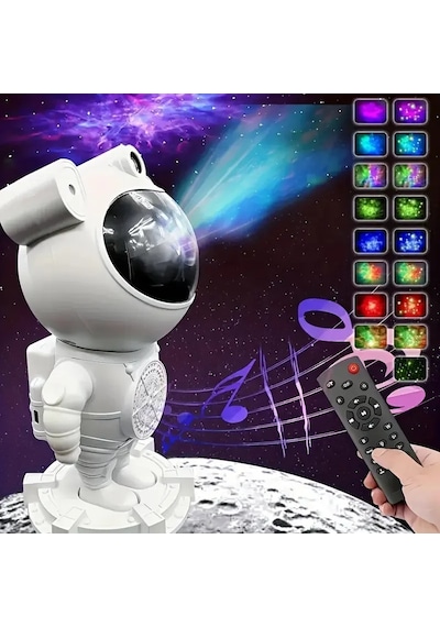 Astronot Gece Lambası Projektör Bluetooth Hoparlör Uzaktan Kumandalı 5250 Diğer