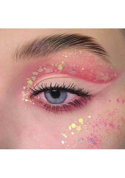 Artikel Sim Glitter Yüz Ve Vücut Parıltısı Party Glitter Makyaj Simi Pink Bubble