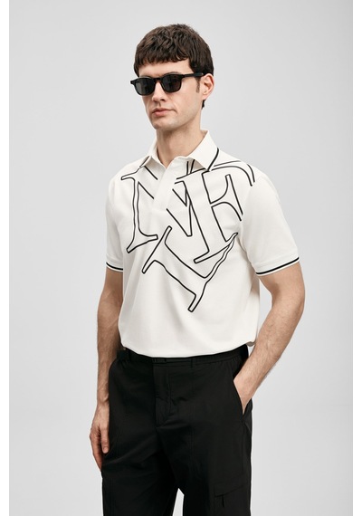 Lufian Parker Erkek Polo Yaka T-shirt 111040246 Ekru