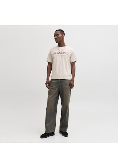 Jack & Jones Erkek Gögüs Logo Baskili Tisört - Devin - 12290173 Çok Renkli