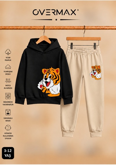 Overmax Yavru Kaplan Baskılı Çocuk Kapüşonlu Sweatshirt Takımı 3-12 Yaş Siyah-bej - 915657947 Siyah-bej Overmax Yavru Kaplan Baskılı Çocuk Kapüşonlu Sweatshirt Takımı 3-12 Yaş Siyah-bej - 915657947 Siyah-bej