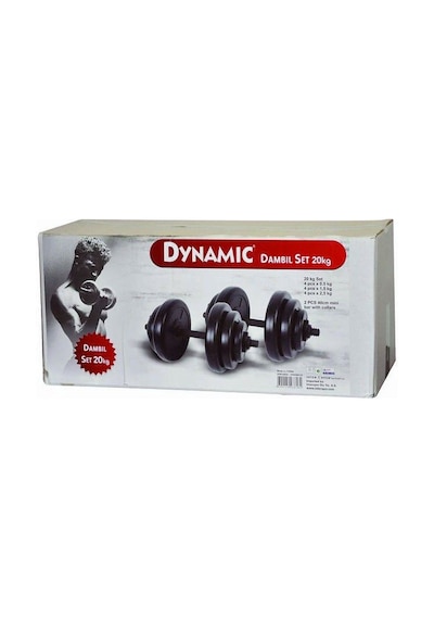 Dynamic 20 KG Vinyl Ağırlık Set Siyah