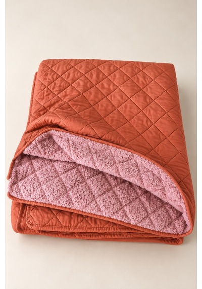 Cloud Soft Çift Taraflı Mikrofiber Peluş Çift Kişilik Yatak Örtüsü 200x220 Cm Turuncu