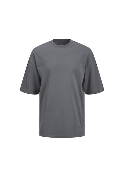 Jack & Jones Erkek Bisiklet Yaka Düz Renk Tisört - Charge - 12259975 Iron Gate Çok Renkli