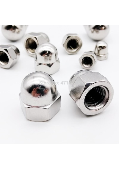 Paslanmaz Krom Kör Somun. M5. 20 Adet. 5mm