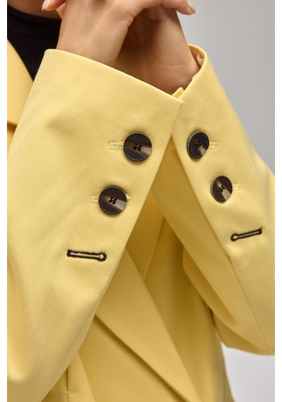 Mai Studios Co. Solvei Pile Detay Sarı Blazer Sarı