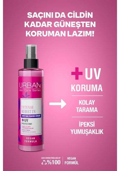 Intense & Keratin Aşırı Yıpranmış Ve Cansız Saçlara Özel Sıvı Saç Bakım Kremi Set 3x200ml-vegan