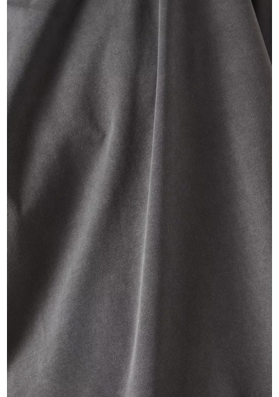 Enandı Garment Dyed Pamuklu Oversize T-shirt, Rahat Ve Vintage Dokunuşlu Koyu Gri