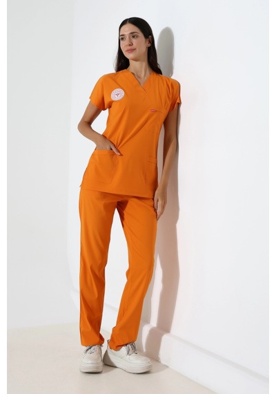 Bflex Unisex Likralı Yarasa Kol Takım - 6461 Turuncu