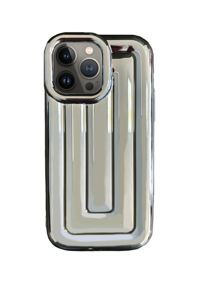 Apple Uyumlu iPhone 13 Pro Rudra Seri Labirent Desen 3d Metalik Silikon Kapak