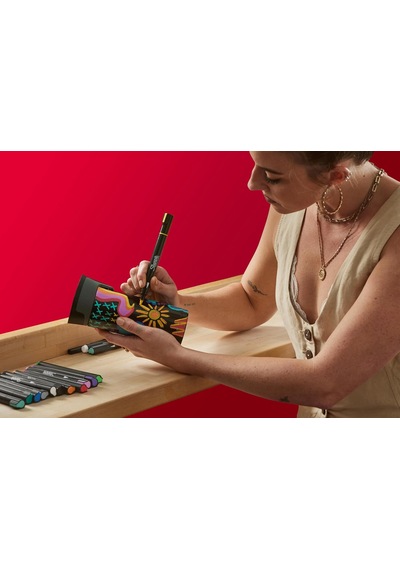 Sharpıe Creative Marker Akrilik Boya Kalemleri Yuvarlak Uçlu Su Bazlı Boya Kalemi Mürekkep Tek Renk