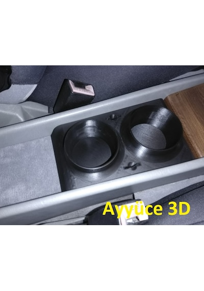 Ayyüce 3d, Mercedes W124 Kasa Bardaklık Standı, Siyah Renk, 85-96