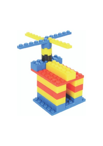 Yeşil Uygulama Zeminli Mikro Blok Funny Blocks 300 Parça Plastik Kutulu