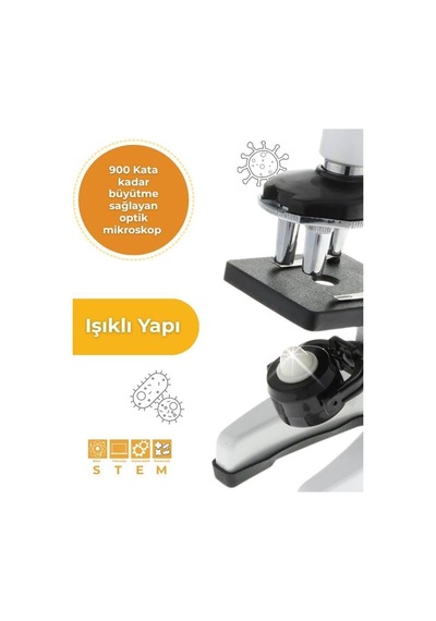 900x 29 Parça Mikroskop Seti 100x 400x 900x Eğitici Bilim Kiti