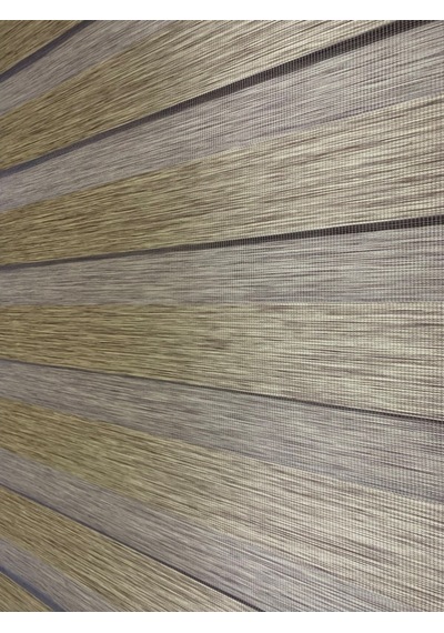 Bambu Kahve Renk Zebra Perde (Etek Boncuklu)