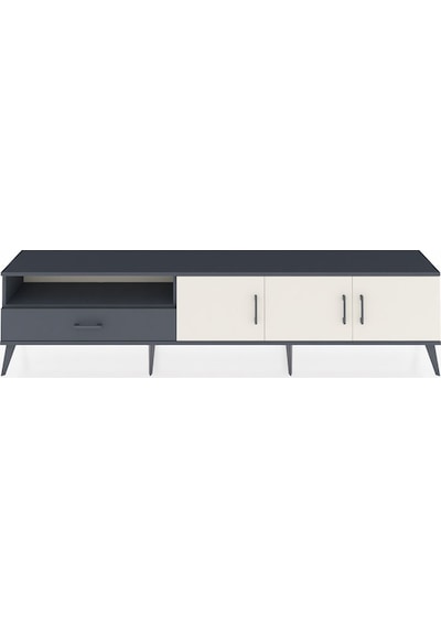 Arges Tv Ünitesi 3 Raflı Tek Çekmeceli 3 Kapaklı 220x30x51 Antrasit-aytaşı/antrasit Aytası/antrasıt - Antrasıt Arges Tv Ünitesi 3 Raflı Tek Çekmeceli 3 Kapaklı 220x30x51 Antrasit-aytaşı/antrasit Aytası/antrasıt - Antrasıt