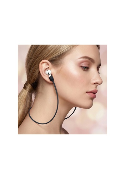 Caseonn Apple Airpods Uyumlu 5 Manyetik Boyun Askısı Kulaklık Tutucu İp Siyah