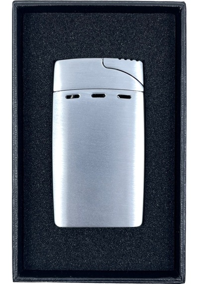 Parmida Gunmetal 3 Ü 1 Arada Lüks Metal Puro Çakmağı Entegre Punch Delici Gri