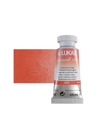 Lukas Aquarell 1862 Artist 24ml Sulu Boya 1072 Cadmium Red Light Seri 3 Diğer