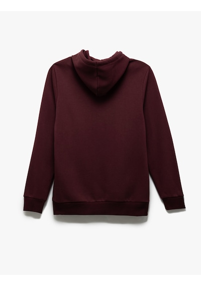 Koton Reglan Kollu Pamuk Karışımlı Dikiş Detaylı Basic Kapşonlu Sweatshirt Bordo 5wam70261mk Bordo Koton Reglan Kollu Pamuk Karışımlı Dikiş Detaylı Basic Kapşonlu Sweatshirt Bordo 5wam70261mk Bordo
