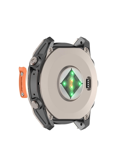 Caseonn Garmin Fenix 8 Pro 47 Mm, Amoled Montaj Setli Yan Kasa Koruyucu Metal Bumper Turuncu
