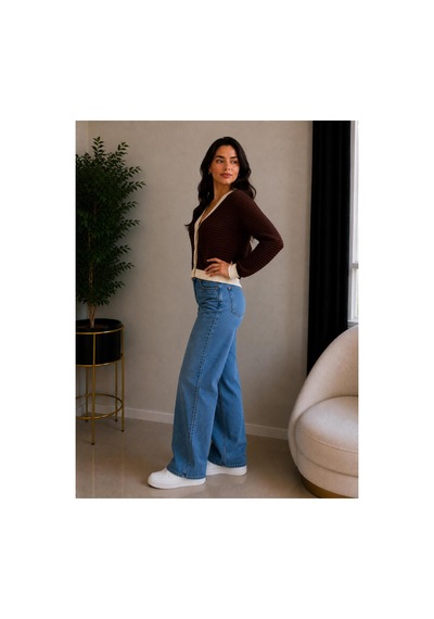 Hira Life Fashion Kadın V Yaka Düğmeli Şeritli Kısa Crop Ceket-hırka Kahverengi Kahverengi Hira Life Fashion Kadın V Yaka Düğmeli Şeritli Kısa Crop Ceket-hırka Kahverengi Kahverengi