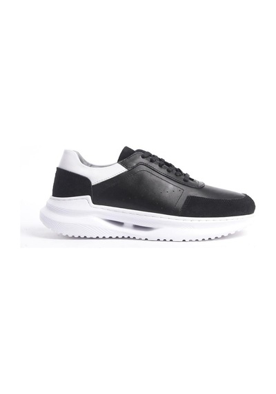 Mubiano Hakiki Deri Mbkry028-s Erkek Siyah Sneaker & Spor Ayakkabı Siyah