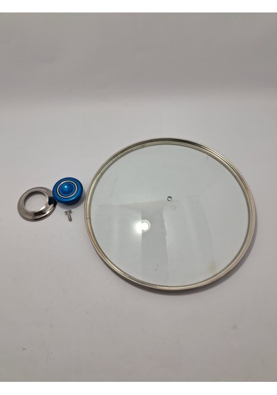 Cam Kapak 26 Cm Ve Parliement Mavi Kulp