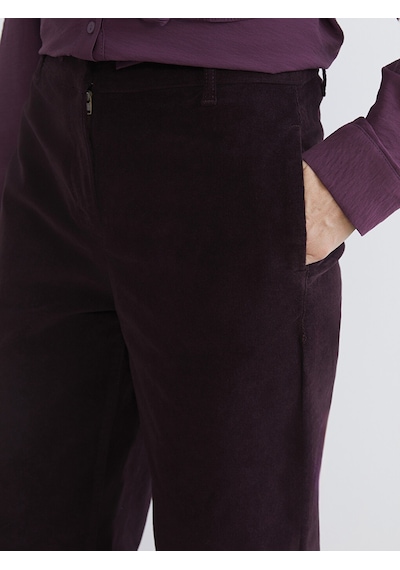 Lcwaıkıkı Classic Bordo Standart Fit Kadife Kadın Pantolon