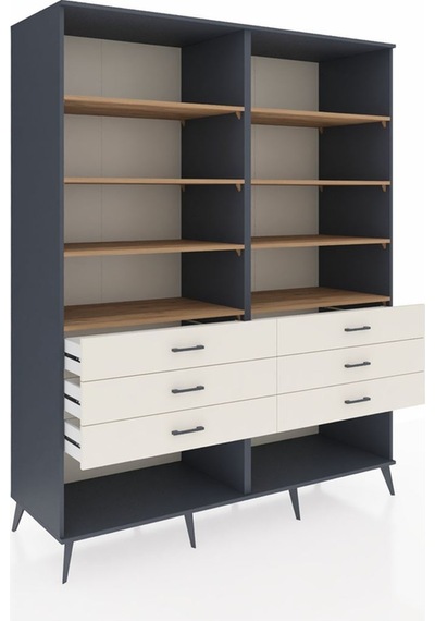 Kronos Gardrop 8 Raflı 6 Çekmeceli 176x59x221 Antrasit-çam/aytaşı Çam/aytaşı Kronos Gardrop 8 Raflı 6 Çekmeceli 176x59x221 Antrasit-çam/aytaşı Çam/aytaşı
