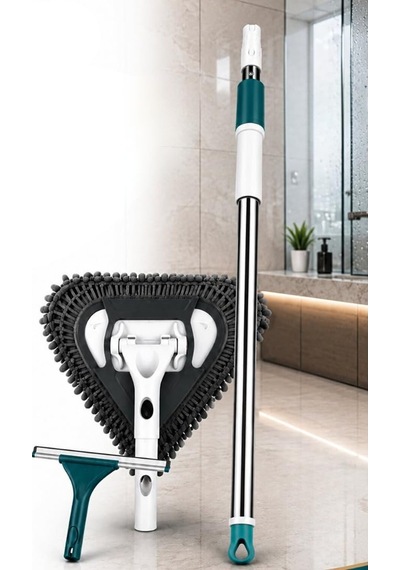 3 Ü 1 Arada Tak-çıkar Camçekli Üçgen Mop Seti - Teleskopik Ayarlanabilir Saplı 80-125 Cm , Mikrofiber Temizleme Başlıklı Cam, Fayans, Duvar, Ayna Ve Duşakabin Temizleyici Paspas Sku: Zeusb0h6c2kwvc