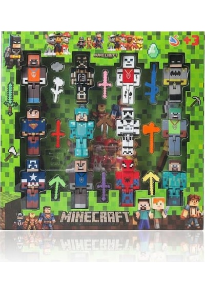Tıfıl Toys Minecraft 12 Karakter 10 Aksesuar 22 Parça Çocuk Figür Oyun Seti