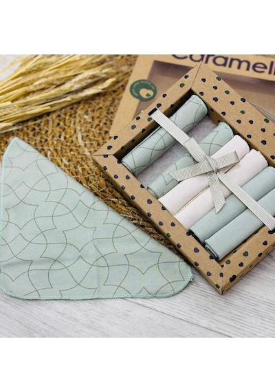 Caramell Organik 7 Li Ağız Mendili Çok Renkli