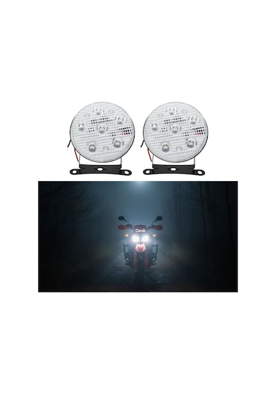 Carub Profesyonel Motosiklet Led Aydınlatma Sistemi 12v 18w Beyaz Projektör
