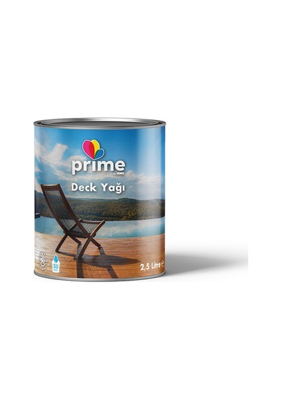 Prime Deck Yağı - Su Bazlı Deck Ve Bahçe Mobilyaları İçin Ahşap Renklendirici Yağ- 2.5 Lt-tik Çok Renkli