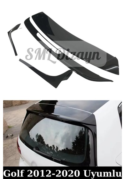 Volkswagen Golf 7-7.5 Bagaj Üstü Gti Spoiler Spoyler 4 Parça +12