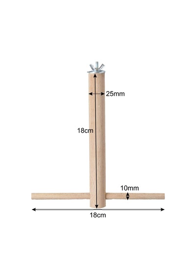 Ağaç Sopalı Kuş Tüneği Kuş Parkuru Tünek Boy 18 Cm